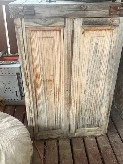 solid wood wine storage cabinet. I DELIVER to your deck., View more