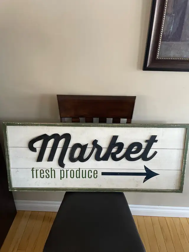 Large Wooden Market Sign,”Fresh Produce”