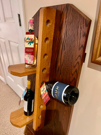 Handmade wall mountable wine rack