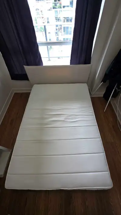 MOVING SALE: Double Bed Frame + Hybrid Mattress (Barely Used), View more