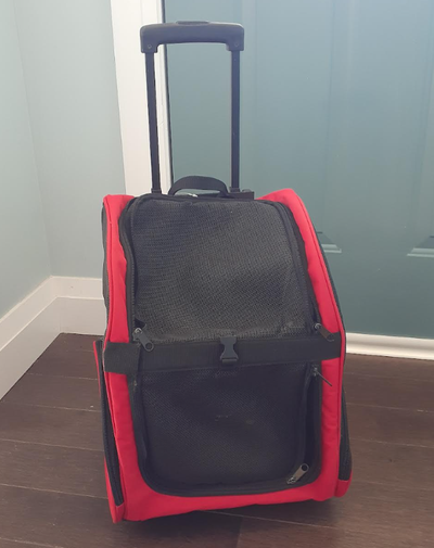 Petmate red rolling backpack pet carrier, View more