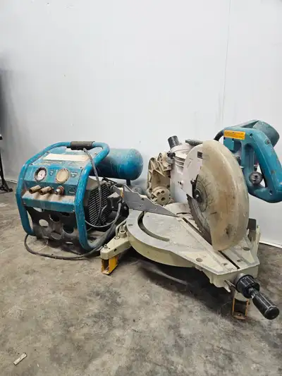 Makita Air Compressor and Mitre Saw, View more