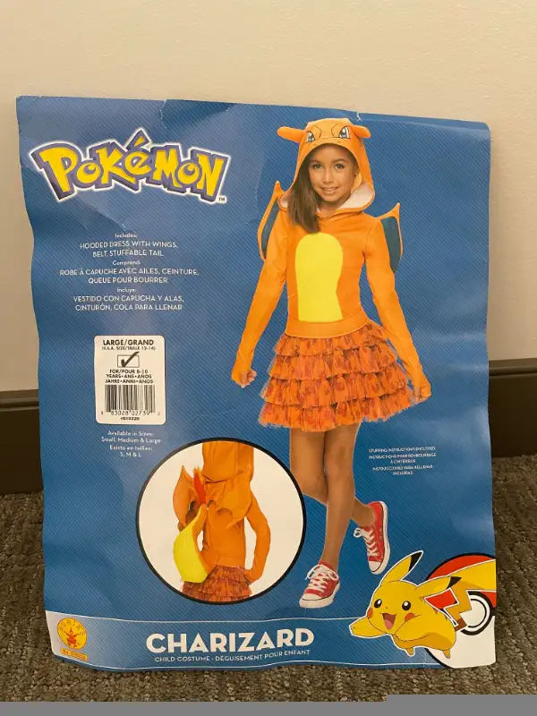 Girls Halloween Pokemon Charizard Costume Size Large 12-14 in Costumes in Medicine Hat - Image 3
