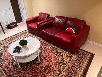 Red Leather sofa 