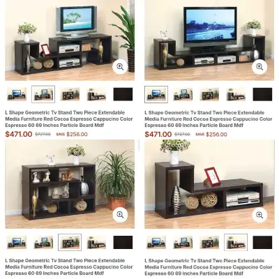 ✅️ (DEAL!) TV Rack/Shelf Adjustable Geometric Shape 60 69inc, View more