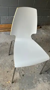 Pair White IKEA Chairs
