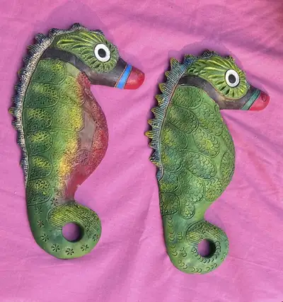 Vintage Sea horse wall plaques made in Cuba, View more