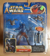 Star Wars Attack of the Clones Jango Fett with ElectronicJetpack