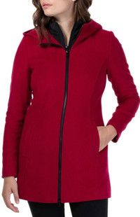 NEW Nuage Women’s Italian Wool Cashmere Coat With Hood-Size XS