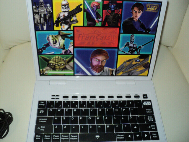 Star Wars Clone Wars Learning Laptop with Adapter + Batteries in Toys & Games in Windsor Region