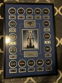 Bud Light Promotional Stanley Cup Framed Pucks
