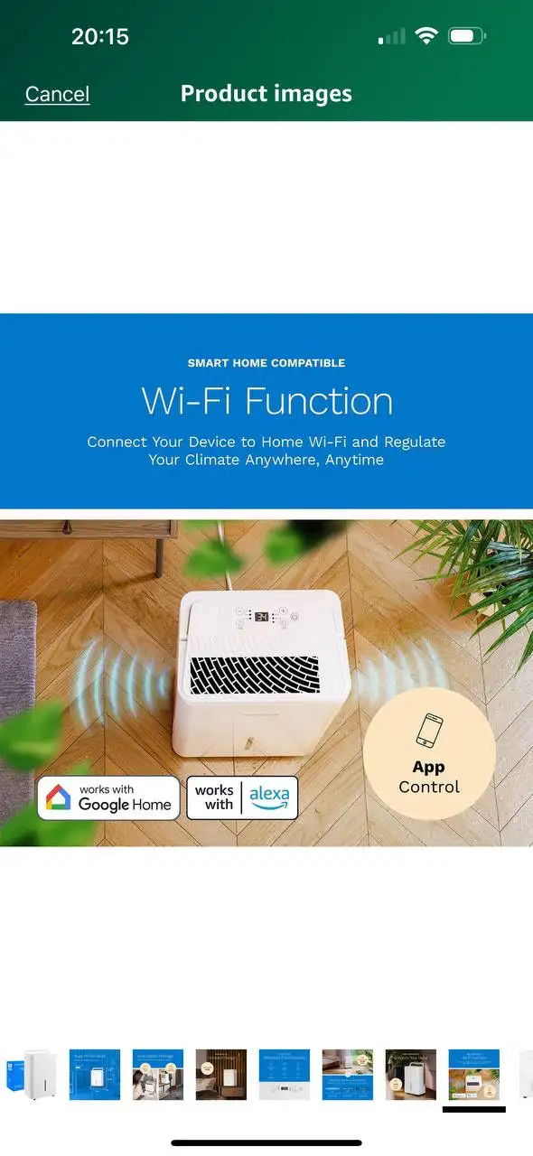 hOmeLabs 8 Pint Wi-Fi Dehumidifier – OPEN BOX  in Heaters, Humidifiers & Dehumidifiers in Kitchener / Waterloo - Image 11