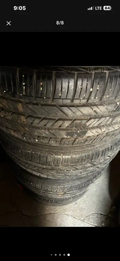Selling these four Goodyear assurance all season tires and universal fit Rims in excellent condition...