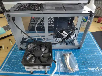 Modded  SGPC k49 sff pc case with Noctua fans and CPU cooler, View more