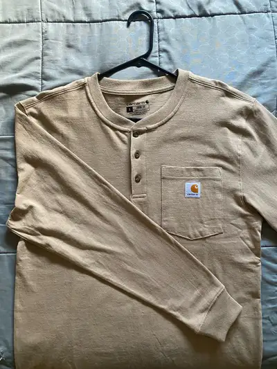Carhartt Loose Fit Long Sleeve Henley Shirt Sz Small, View more