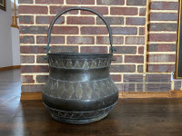 Vintage Big Copper Hanging Pot Great for Garden Decoration