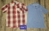 Boy's New Short Sleeve Shirts - size 7