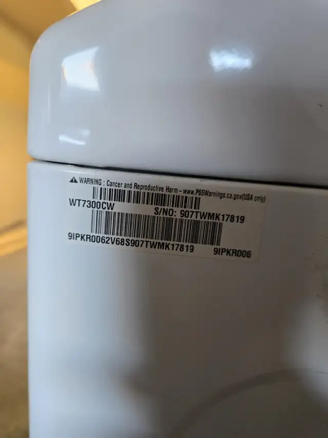 LG Washer (WT7300CW)  – Excellent Condition – $300 in Washers & Dryers in Markham / York Region - Image 5