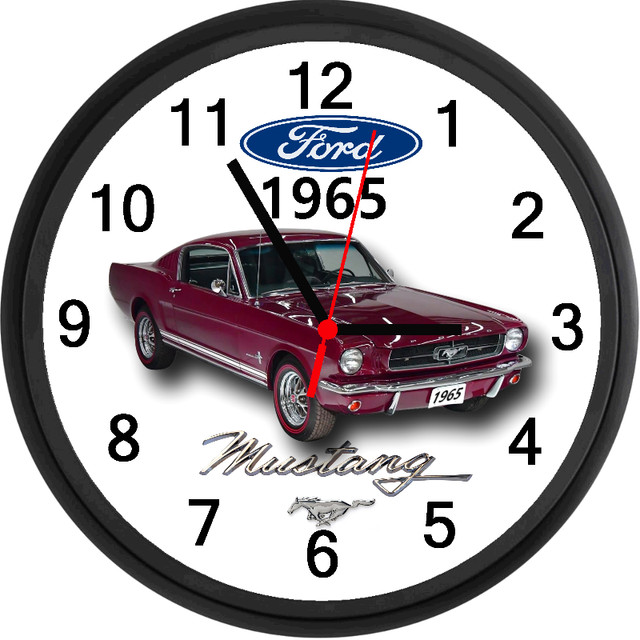1965 Ford Mustang Fastback 2+2 (Vintage Burgundy) Custom Clock in Other in Hamilton
