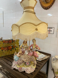 Campodimonte Figurine Lamp Vintage