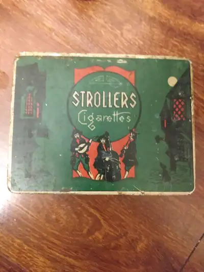 Vintage Strollers cigarette tin box. Phillip Morris . Co . Limited London.. use and in good shape st...
