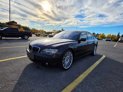 Selling my 2008 BMW 750i, finished in black with a black leather interior. The vehicle has approxima...