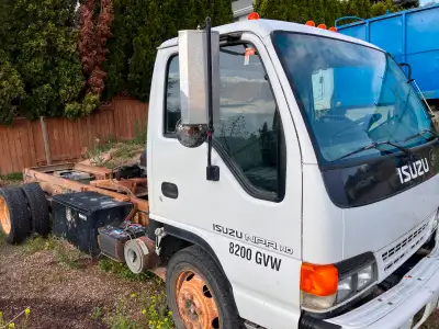 New transmission Electric windows Great running truck Dump box was removed Has working scissor lift...