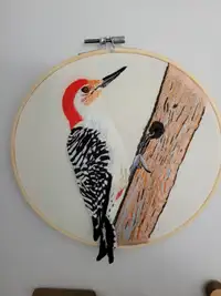 Embroidery wall art