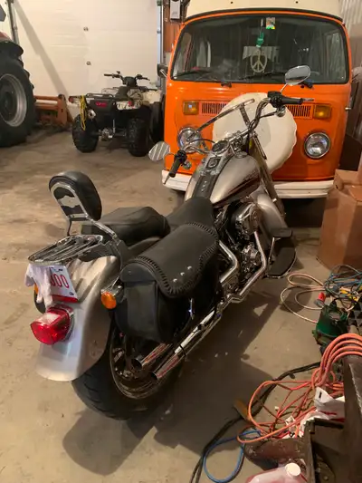 bought new garage kept senior driven ,all original never dropped , clean !! saddle bags and wind scr...