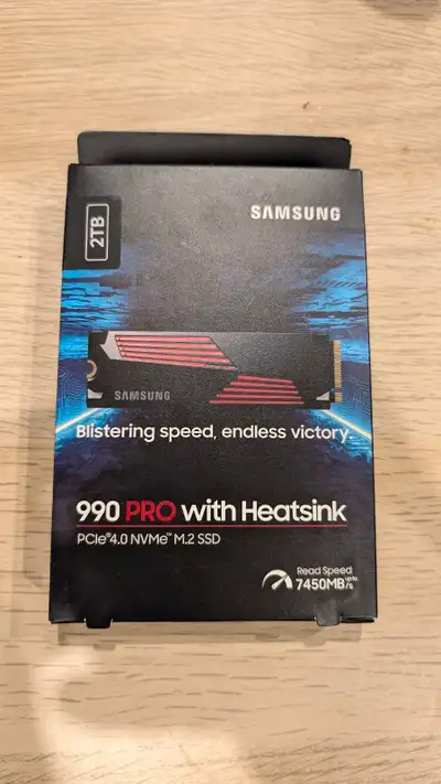 samsunf 2tb 990 PRO with HeatsinkPCIe 4.0 NVMe™ M.2 SSD, View more