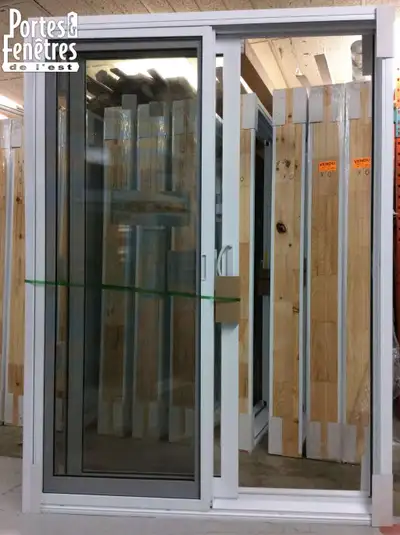 5PP Porte Patio PVC Verre Low-E Blanc Droite ou Gauche 58 1/2X81, View more
