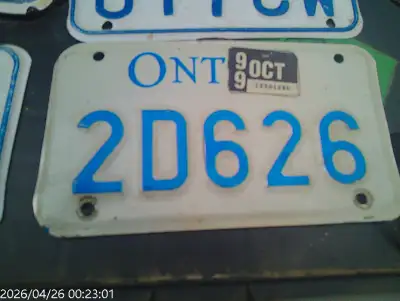 Selling 4 older Motorcycle Plates. All in good condition. $25 each. Will ship with buyer paying ship...