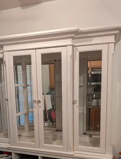 Free White and Glass Hutch