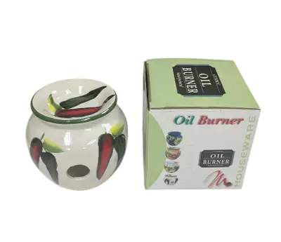 Ceramic Oil Burner Hand Painted