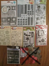 SALE! Acrylic and rubber stamp sets, most BNIP!