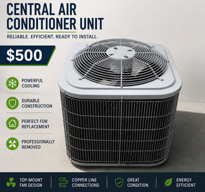 Central Air Conditioner Condenser Unit – Working Condition $500, View more