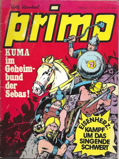 1974 German Comic Rolf Kauka PRIMO #6: KUMA IM GEHEIMBUND SEBAS!, View more