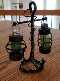 Vintage Nautical Theme Hanging Lantern Salt & Pepper Shakers