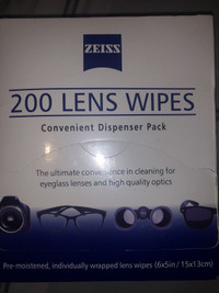 Zeiss lingettes de nettoyage pour lentilles/lens wipes