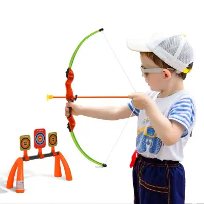 Children Bow & Arrow Outdoor Archery Set for Boys and Girls Ages 3-6 Years with 3 Arrows, 3 Targets,...