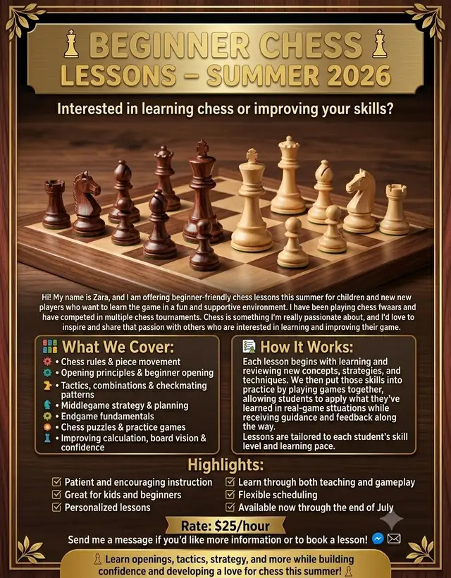  ♟️Beginner Chess Lessons ♟️474569564530954240