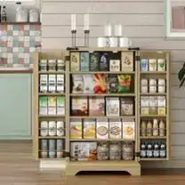 luxury Boho tall pantry with side cabinets  in Bookcases & Shelving Units in Markham / York Region - Image 6