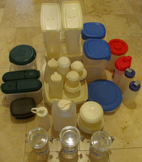 Containers, plastic storage holders, Rubbermaid