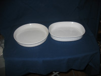 Corning ware French white Quiche and Small roasting pan