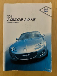Manuel 2011 Mazda MX-5 Miata owner's manual