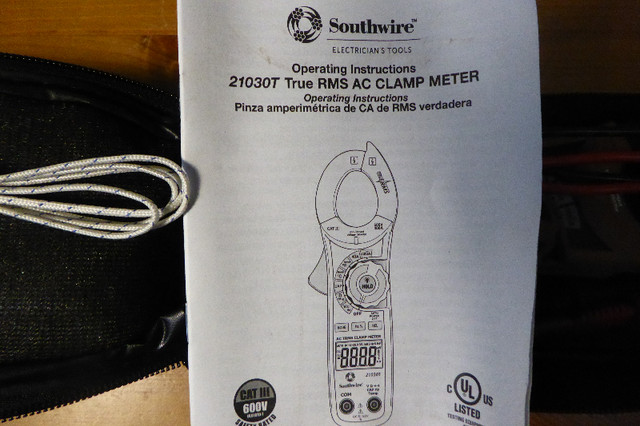 Southwire 21030T True RMS AC Clamp Meter w/ Temp $50 in Hand Tools in City of Toronto - Image 3