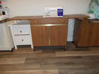 brother sewing machine and cabinet, View more