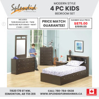 Spring Sale!! Canadian Made, 4 Pc Kids Bedroom Set