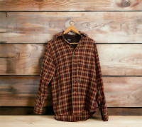 Haggar Flannel Plaid Button Up Shirt