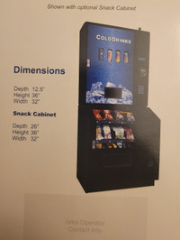 2 New vending Machines for Cold Drinks & Snack Cabinet